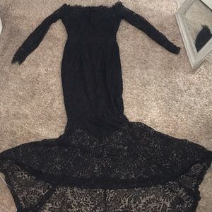 Black lace dress